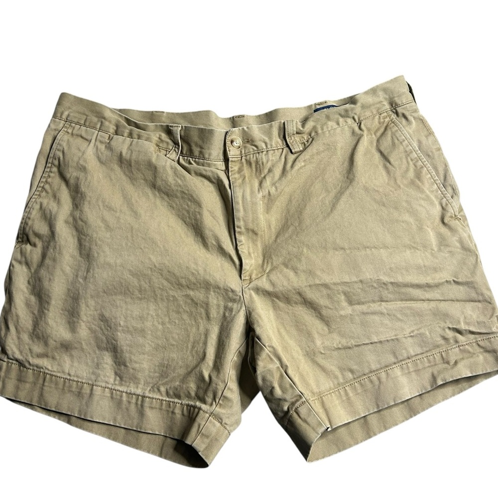 Polo‎ Ralph Lauren Men’s Chino Shorts Sz 38 Khaki Tan Classic Fit Flat Front